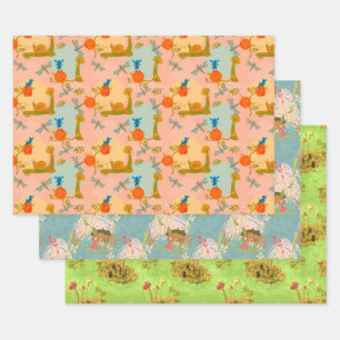 Märchenhafte Muster Geschenkpapier Set