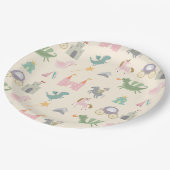 Märchenhafte Niedliche Dragon Babydusche/ Geburtst Pappteller (Schrägansicht)