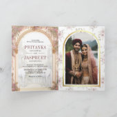 Märchenhafte Pferde Ancient Indian Palace Hochzeit Einladung (Innenseite)