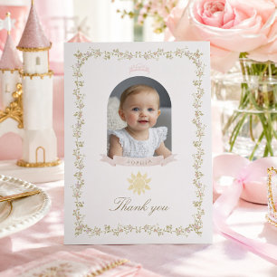 Märchenhafte Pink Princess-Foto Dankeskarte