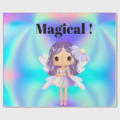 Märchenhafte Prinzessin-Feen-Geburtstag Geschenkpapier (Flach)