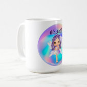 Märchenhafte Prinzessin-Feen-Geburtstag Kaffeetasse (Vorderseite Links)