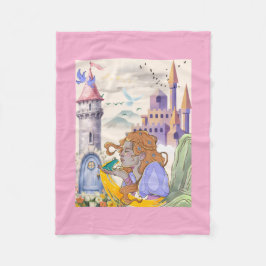 Märchenhafte Prinzessin & Schloss Babydecke Fleecedecke