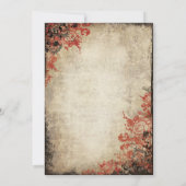 Märchenhafte Rote Rosen zum Hochzeitsfeiern Einladung (Rückseite)