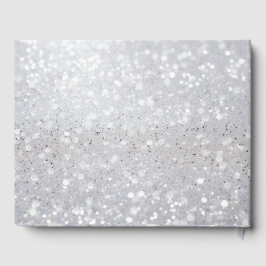 Märchenhafte Silver Glitzer Hochzeit Gästebuch (Rückseite)