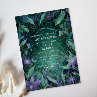 Märchenhafte Sommerfee Verzauberter Wald Quinceañ Einladung