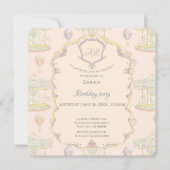 Märchenhafte Vintage Freizeitanlage Park Geburtsta Einladung (Vorderseite)