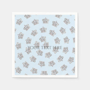Märchenhafte Vintage-Krone Blaue Party-Servietten Serviette