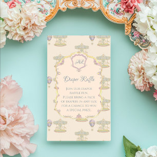 Märchenhafte Vintage Vergnügungspark Kinderdusche Begleitkarte