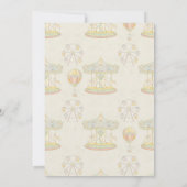 Märchenhafte Vintage Vergnügungspark Kinderdusche Einladung (Rückseite)