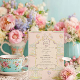 Märchenhafte Vintage Vergnügungspark Kinderdusche Einladung