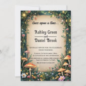 Märchenhafte Waldblumenhochzeit Einladung (Vorderseite)