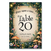 Märchenhafte Waldblumenhochzeit Tischnummer (Rückseite)