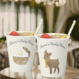 Märchenhafte Waldtiere-Freunde Baby Shower Pappbecher