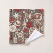 Märchenhafte Weihnachtsdekorationen, Blume Badhandtuch Set (Waschlappen)