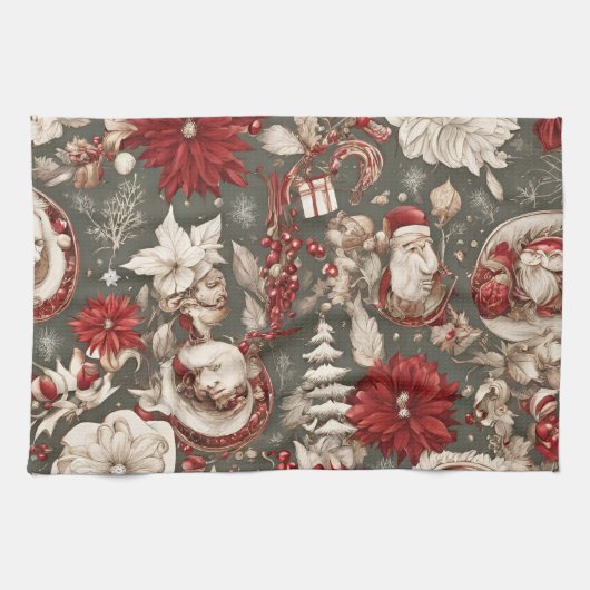 Märchenhafte Weihnachtsdekorationen, Blume Geschirrtuch (Horizontal)