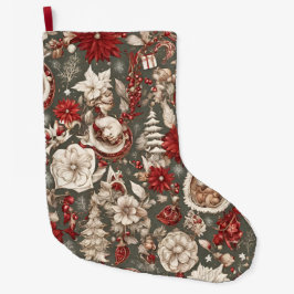 Märchenhafte Weihnachtsdekorationen, Blume Großer Weihnachtsstrumpf