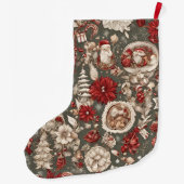 Märchenhafte Weihnachtsdekorationen, Blume Großer Weihnachtsstrumpf (Rückseite)