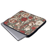 Märchenhafte Weihnachtsdekorationen, Blume Laptopschutzhülle (Vorne Knopf)