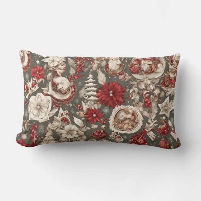 Märchenhafte Weihnachtsdekorationen, Blume Lendenkissen (Vorderseite)