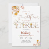 Märchenhafte Wildblumen-Einladung zum 3. Geburtsta Einladung (Vorderseite)