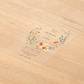 Märchenhafte Wildblumenhochzeit Acryleinladungen (Ablage )