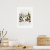 Märchenhafte Winterlandschaft Kunstdruck Poster (Küche)