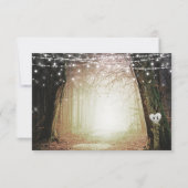 Märchenhafter bezauberter Wald Save the Date Golde (Rückseite)