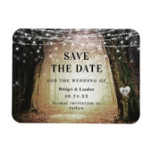 Märchenhafter bezauberter Wald Save the Date Golde Magnet (Horizontal)