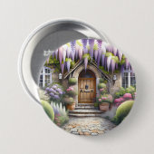Märchenhafter Cottage-Gartenweg Button (Vorne & Hinten)