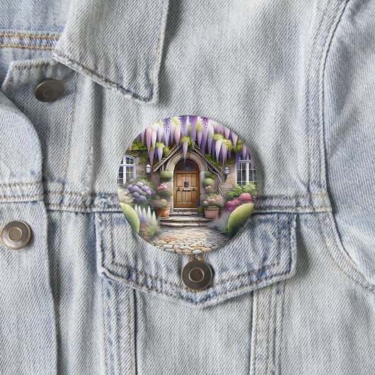 Märchenhafter Cottage-Gartenweg Button (Beispiel)