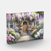 Märchenhafter Cottage-Gartenweg Fotoblock (Links)