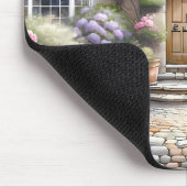 Märchenhafter Cottage-Gartenweg Mousepad (Ecke)