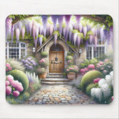 Märchenhafter Cottage-Gartenweg Mousepad (Vorne)