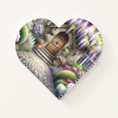 Märchenhafter Cottage-Gartenweg Notizblock (Rückseite)