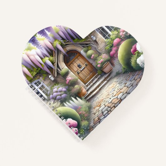 Märchenhafter Cottage-Gartenweg Notizblock (Vorderseite)
