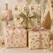 Märchenhafter Feengarten mit Schmetterlingen Geschenkpapier Set