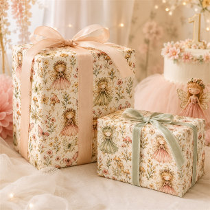 Märchenhafter Feengarten mit Schmetterlingen  Geschenkpapier Set