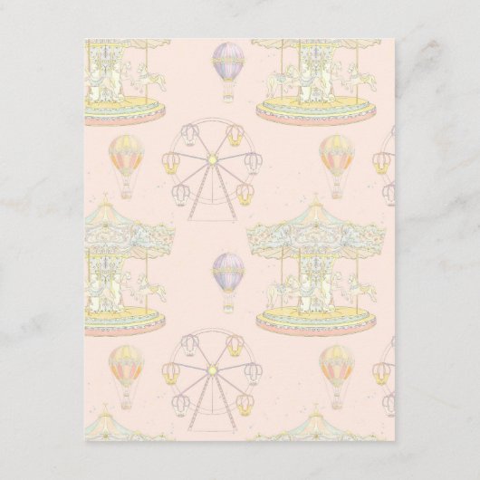 Märchenhafter Vintager Vergnügungspark Begleitkarte (Rückseite)
