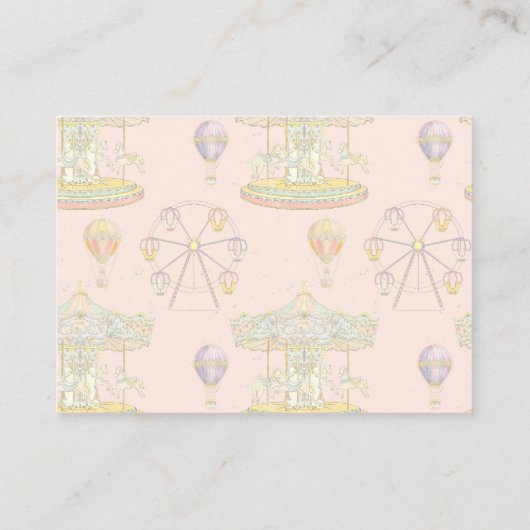 Märchenhafter Vintager Vergnügungspark Begleitkarte (Rückseite)