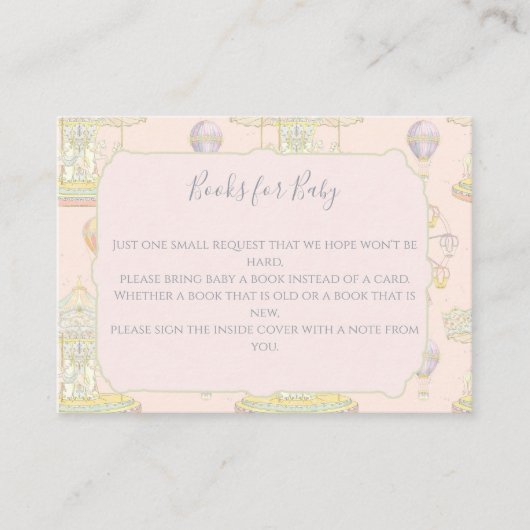 Märchenhafter Vintager Vergnügungspark Begleitkarte (Vorderseite)