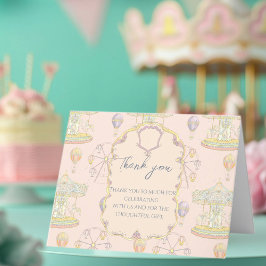 Märchenhafter Vintager Vergnügungspark Dankeskarte