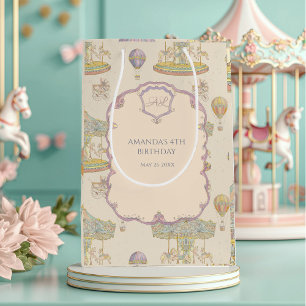 Märchenhafter Vintager Vergnügungspark Mittlere Geschenktüte