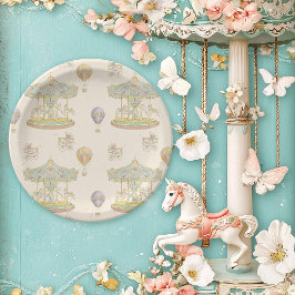 Märchenhafter Vintager Vergnügungspark Pappteller