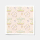 Märchenhafter Vintager Vergnügungspark Serviette (Vorderseite)