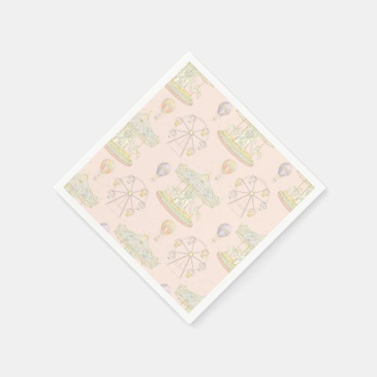 Märchenhafter Vintager Vergnügungspark Serviette (Ecke)