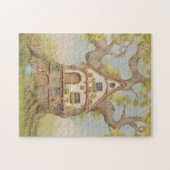 Märchenhaftes Baumhaus-Geschichtenbuch Puzzle (Horizontal)