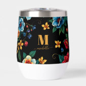 Märchenhaftes Botanisches Muster Monogramm Schrift (Vorderseite)