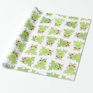 Märchenhaftes Froschkönig Baby Shower Party Geschenkpapier