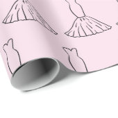Märchenhaftes Hochzeitskleid Romantisches Rosa Nah Geschenkpapier (Rolleneckpunkt)